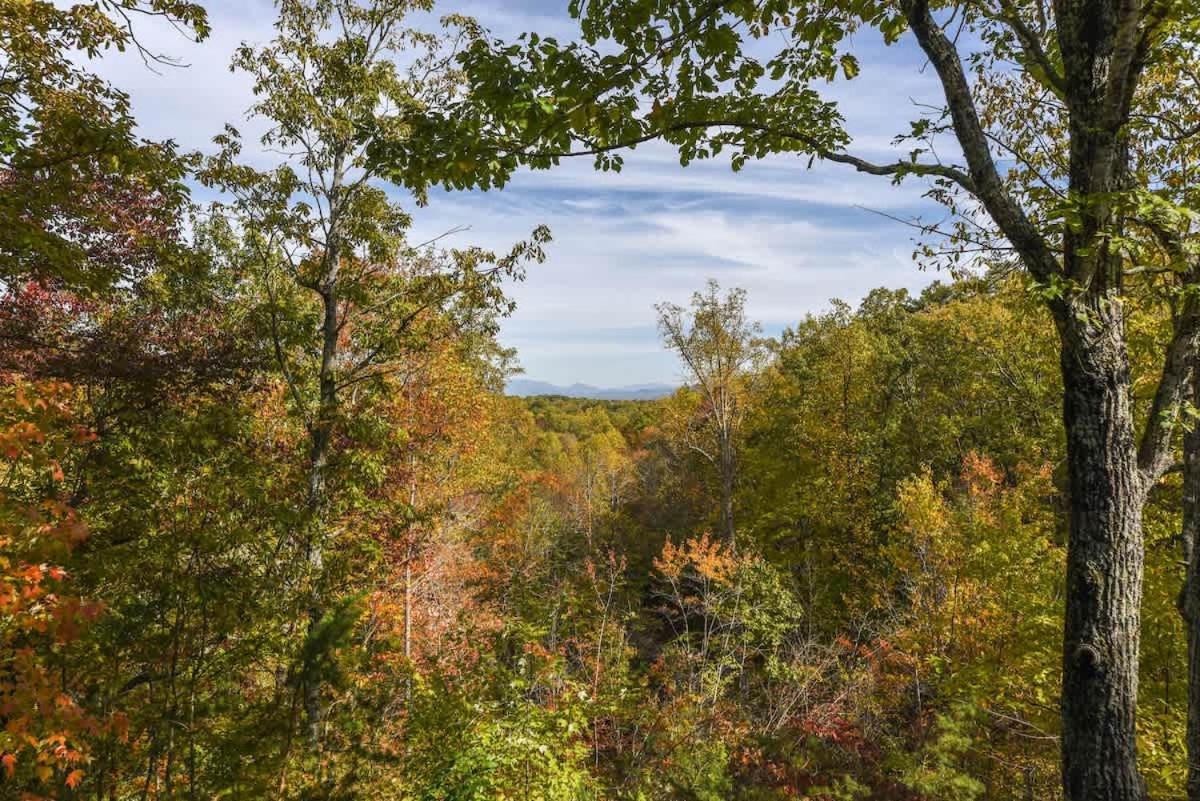 View! Cozy, Private, Fireplace, Hot Tub Log Cabin, Honeymoon! Sevierville Bagian luar foto